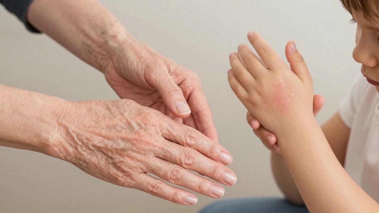 Three diverse hands applying CeraVe cream, skin appearing calmer and hydrated.