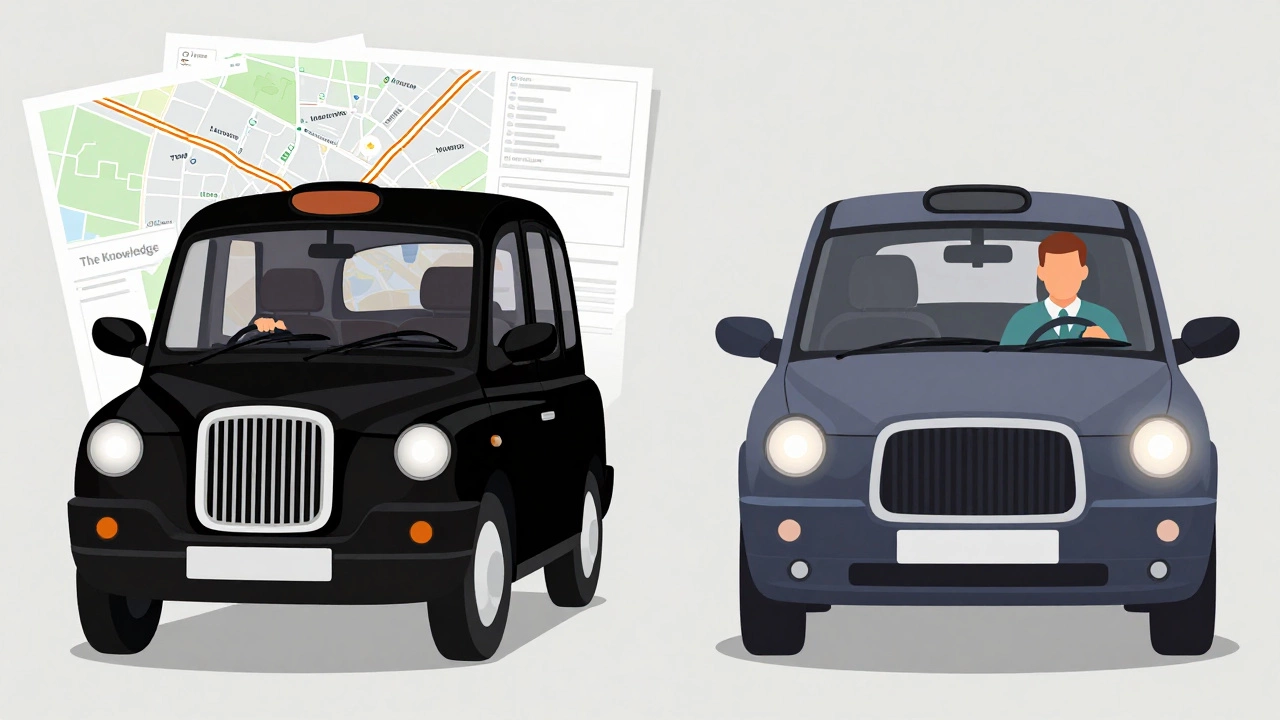 Comparison of black cab driver expertise vs app navigation